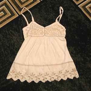 Creamed colored lucky brand tank top